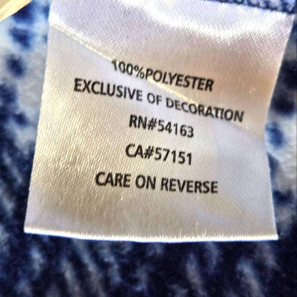 NFL Chicago Bears Navy Blue Fleece Jacket With Plaid Interior Size XL in EUC - Picture 4 of 7